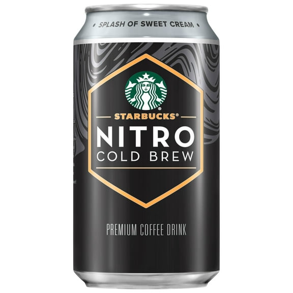 Starbucks Nitro Cold Brew Splash of Sweet Cream Premium Iced Coffee Drink, 9.6 fl oz, 8 Pack Cans