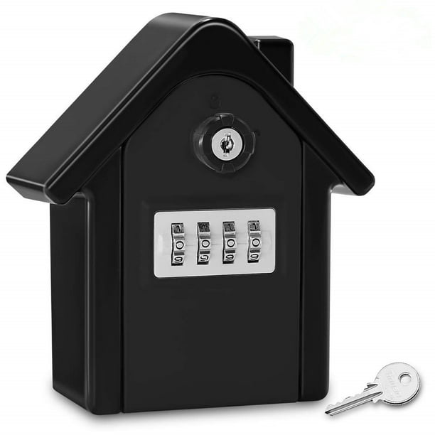 Caja para llaves segura montada en la pared con código digital y llaves de emergencia, caja fuerte para llaves grande, formato XL, caja fuerte para llaves para exteriores para el hogar, la o
