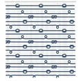 thumbnail image 3 of Ambesonne Navy Shower Curtain, Sea Marine Nautical Knots, 69"Wx70"L, Navy Blue and White, 3 of 3