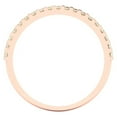 thumbnail image 5 of 0.285 ctw Wedding Band for Women - 14K Rose Gold Natural Morganite Stackable Eternity Ring, 5 of 6