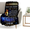 thumbnail image 2 of DALIHUA Grandson Gifts from Grandma, to My Grandson Blanket, Birthday Christmas Graduation Gift Idea for Grandson from Grandmother, Soft Lightweight Throw Blankets for Couch Bed 50"x60", 2 of 6