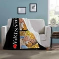 thumbnail image 4 of AISENIN Custom Grandpa Photo Blanket Personalized Blanket Gift For Grandpa Grandpa Birthday Gift Custom Text Blanket Father's Day Gift, 4 of 5
