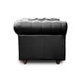 thumbnail image 3 of Sillón Individual de de Piel Genuina Clásico Capitonado, 1 plaza, Modelo Chesterfield P/V, Color Negro, Elegante, cómodo y Moderno, Hecho en Mexico. Medidas 110 X 90 X 80 cm., 3 of 7