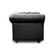 thumbnail image 3 of Sillón Individual de de Piel Genuina Clásico Capitonado, 1 plaza, Modelo Chesterfield P/V, Color Negro, Elegante, cómodo y Moderno, Hecho en Mexico. Medidas 110 X 90 X 80 cm., 3 of 7