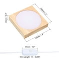 thumbnail image 2 of Uxcell 4x4 Inch Wooden LED Light Base, Wood Display Base Stand w Switch for Crystal Glass, Warm White Light, 2 of 6