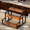 thumbnail image 4 of Coffee Syrup Rack Organizer Syrup Bottle Holder Stand for Coffee Bar 3-Tier 12 Bottles Storage Shelves for Syrup, Wine, Dressing for Kitchen Coffee Station, 4 of 7