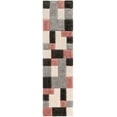 thumbnail image 3 of Well Woven Ella Pink Geometric Boxes 3D Textured Shag 2'7" x 9'10" Runner Rug, 3 of 8