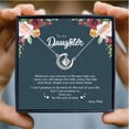 thumbnail image 7 of Sdmnsg-T To My Daughter Love Necklace From Dad With Heartfelt Message & Elegant Box, Necklace Gifts For Daughter, Valentines Day, Graduation, Birthday, Wedding, Christmas Gifts From Dad, 7 of 7