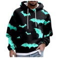 thumbnail image 2 of CONZONE Halloween Mens Hoodies Long Sleeve Hallowmas Pullover Hoodie for Men Funny Bat Graphic Hooded Sweatshirts With Pocket, 2 of 4