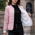 thumbnail image 5 of Cadancy Womens Bomber Jackets Lightweight Cropped Quilted Jacket with Pockets Button Down Long Sleeve Vintage Padded Coats 2025 Winter Fashion Casual Down Coat, 5 of 9