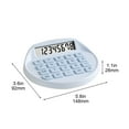thumbnail image 6 of WKSCLPAI Round Solar Calculator, Portable Mini Desktop Calculator, Basic Standard Calculators with 8-Digit LCD Display, Stylish Macron Colorway, Blue, 6 of 6
