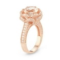 thumbnail image 2 of Sterling silver simulated morganite ring, 2 of 2