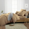 thumbnail image 2 of SGI Bedding Cal King Size Duvet Covers Egyptian Cotton 1000 TC 3 Piece Set Taupe Solid, 2 of 6