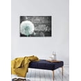 thumbnail image 5 of Wall Art Gray Dandelion Canvas Wall Art For Living Room Bathroom Decoration White Flower Flora Dandelion Picture Canvas Prints Artwork Framed Ready To Hang 12x16 Inch, 5 of 6
