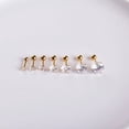 thumbnail image 5 of Pendientes de circonitas con diamantes blancos redondos para hombres y mujeres, pendientes de moda coreanos, 5 of 5