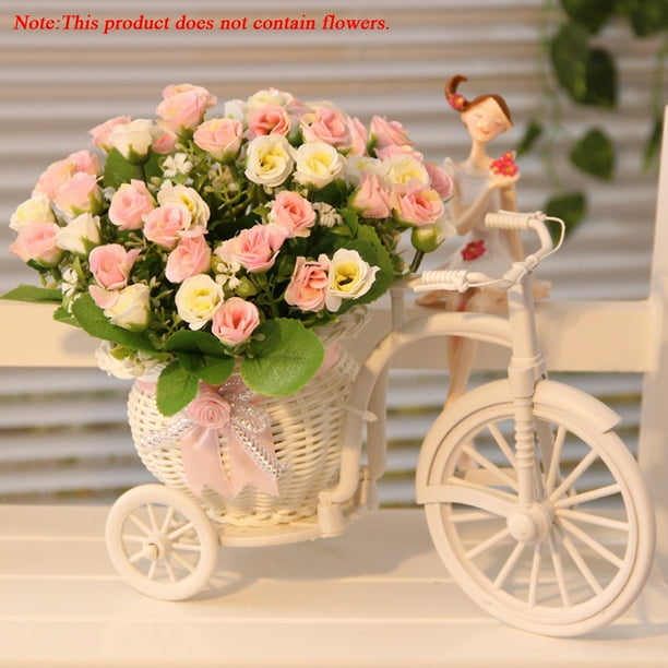 Tricycle Vélo Panier à Fleurs Vase de Stockage Bonbons Conteneur Mariage Décoration de la Maison