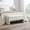 Beige, variant on Modern Bed End Bench with Storage, Upholstered Large Foot Rest Stool, Comfy Window Vanity Bench for Living Room, Bedroom, Dorm, Coffee Table, Light Gray