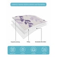 thumbnail image 5 of Purple Ombre Botanical Full Size Down Alternative Comforter,Lightweight Comforter Quilt Bedding Set with Pillow Shams Watercolor Pastoral Leaf Farmhouse All Seasons Bed Comforter Duvet Insert 78"x90", 5 of 7