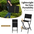 thumbnail image 7 of Costway Set of 4 Outdoor Bar Chair Folding Bar Height Stool with Metal Frame Black, 7 of 7