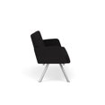 thumbnail image 2 of Willow Lounge Lobby Reception Waiting Room Sofa / Silver Steel / Black, 2 of 5