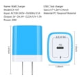 thumbnail image 5 of USB C Block Charger,ABCPOW 2PACK/20W PD Type C Chargers for Wall Charger Block Fast Charging Charger Plug Power Adapter USB C Brick Cube,Blue, 5 of 5