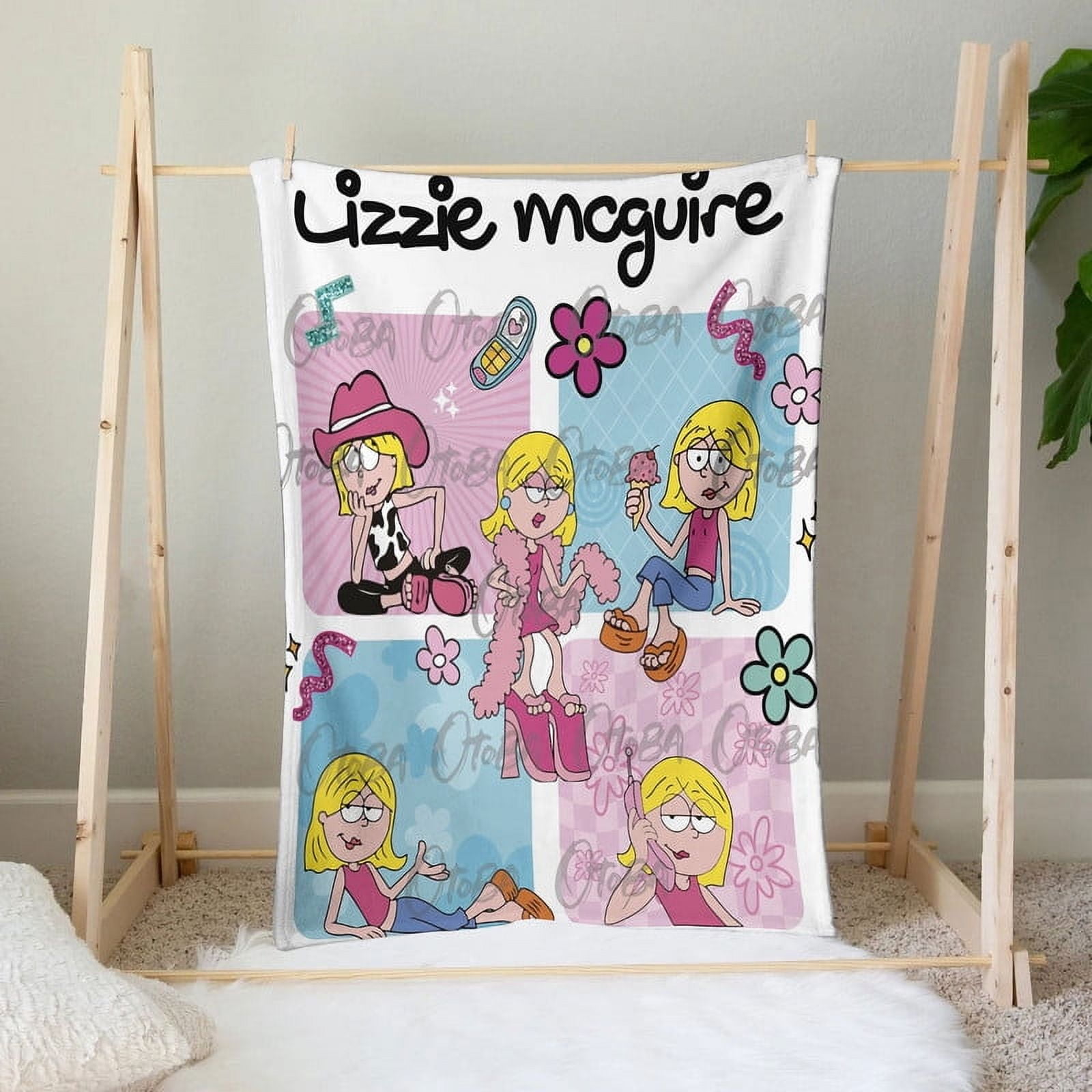 Lizzie Mcguire Banner Throw Blanket Gifts for Fans Lover Girls Boys Women Present Hoodie Him Bed 30"x40"