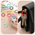 thumbnail image 5 of 1 in Spring O Ring, 50pcs O Ring Clip Keyring Clip Purse Clips Trigger Buckle Circle Metal Binder Snap Round for Handbags Straps Purse Shoulder Bag Hook Keychain, Bronze, 5 of 6
