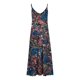 thumbnail image 4 of Vestido largo de playa ajustado con estampado de rayas sin mangas con cuello en V y cintura media a la moda para mujer Pompotops  ghjkhdj9214, 4 of 5