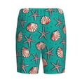 thumbnail image 2 of Haiem Starfish and Shell Men's Pajama Short with Soft Woven Cotton Elastic Waistband Sleep Short-Small, 2 of 9