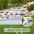 thumbnail image 6 of Cartoon Dog Square Fitted Tablecloth with Elastic Edge,Square Table Cover,Washable Elastic Table Cover for Home Kitchen Party Decor 34"x34", 6 of 6