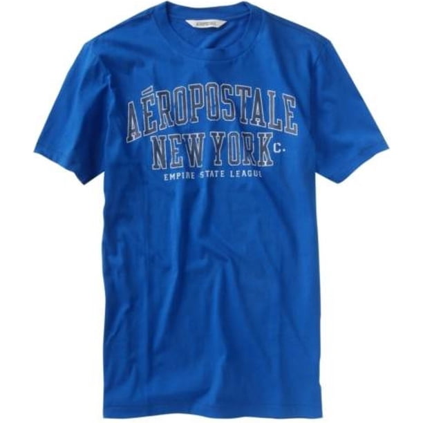 Aeropostale - Playera gráfica de la Liga Empiretate para Hombre, Azul, X-Large