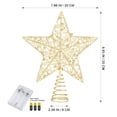 thumbnail image 2 of OHOIOLLA Golden Star Shaped Lamp for Christmas Tree Decoration with 20 LED Lights Battery Powered, 2 of 6