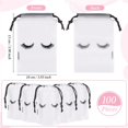 thumbnail image 2 of 100Pcs Lash Bags for Clients Lash Goodie Bags for Clients Bags Eyelash Extensions Makeup Bags Clear, 2 of 7