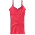 thumbnail image 1 of Aeropostale Mujeres Mettallic Lacev-cuello Cami Tank Top, Rosa, Pequeño Aeropostale Cami, 1 of 1