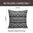 thumbnail image 2 of LALILO Throw Pillow Covers Ethnic Black And White With Ornamental Cushion Cover 18" x 18", 2 Pack, 2 of 6