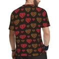 thumbnail image 2 of Rocae Gold Glitter Heart for Men's Mesh Quick-Dry Short Sleeve Workout T-Shirt,Mens Crew Neck Tee Lightweight Soft Classic T Shirts 6X-Large, 2 of 9