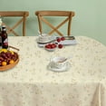 thumbnail image 6 of Oval Floral Tablecloth,Small Flower Ivory French Country Tablecover 60 x 84inch,Perfect for Kitchen Dinner, Restaurant,Holiday Picnic Party Table Cover, 6 of 6