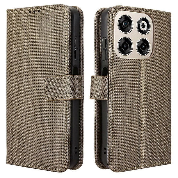 For ZTE Blade V70 nubia V70 Case PU Leather Diamond Texture Wallet Phone Cover - Black