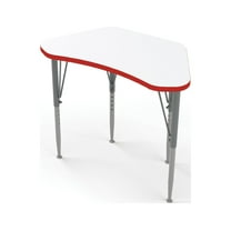 Tot Mate Versa Kid's Desk Adjustable Height Table, School Desk, Red, Tall 21 - 30" H, Lge Wing