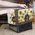thumbnail image 5 of TSOVTHRID Sunflower Dachshund Butterfly Print 4 Slice Toaster Dust Cover Stain Resistant Bread Machine Cover Waterproof Kitchen Small Appliance Protector with Top Handle, 5 of 8