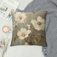 Creowell White Flowers Modern Farmhouse Rustic Decorative Couch Pillow