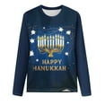 thumbnail image 4 of Wancir Hanukkah Sweatshirt Hanukkah Sweater Women Chanukah Sweaters Menorah Pullover Casual Long Sleeve Tee Tops, 4 of 4