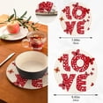 thumbnail image 2 of SKYSONIC Love Letters Valentine Pot Holders Trivets, 2 Pcs Heat Resistant Trivets,Cute Butterflies Cotton Thread Weave Mats for Hot Pads Pans Pot Bowl Teapot for Kitchen Decor, 2 of 7