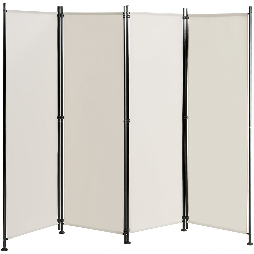 Costway 4Panel Room Divider Folding Privacy Screen w/Steel Frame