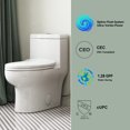 thumbnail image 3 of HOROW One Piece Elongated Toilet with dual flush, 1.28 GPF, 12'' Rough-In with Soft Closing Seat, 3 of 13