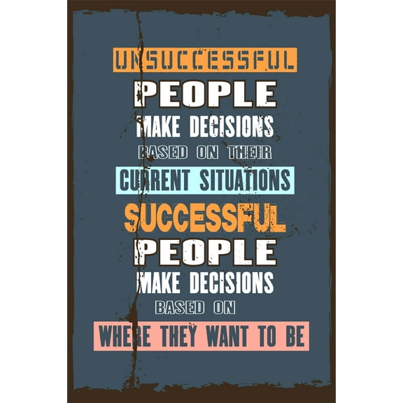 Ezposterprints Motivational Inspirational Posters for Home Office School Classroom Kidsroom - Motivational Quotes Poster Printing - Wall Art Print - 'UNSUCCESSFUL PEOPLE' - 12X18 inches
