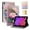D, variant on Case for iPad mini 7th Gen (A17 Pro) 2024 8.3" / mini 6 2021, Slim Kickstand PU Leather Flower Butterfly Pattern Heavy Duty Protection Folio Cover, with 2 Card Slots & Elastic Band & Stylus Slot - C