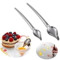 thumbnail image 1 of Cucharas multiusos de precisión para chef culinario, chocolate, salsa, fondant, crema, lápiz, filtro para decorar platos y probador de pasteles de acero inoxidable, herramienta auxiliar para, 1 of 5
