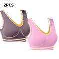 thumbnail image 2 of Cavosen Women Bras Wireless Lace Wireless Bras Push Up Solid Stretch Bralettes Wide Straps Breathable Tshirt Everyday Underwear, 2 of 8