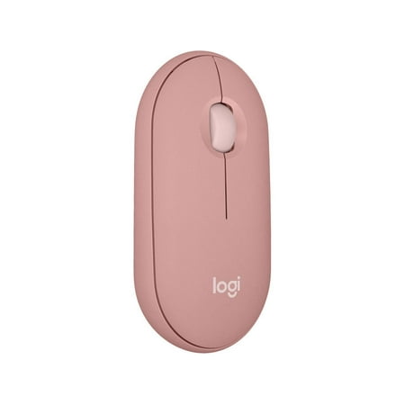 Logitech - Pebble Mouse 2 M350s Slim Lightweight Wireless Silent Ambidextrous Mouse with Customizable Buttons - Rose